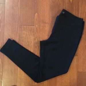 The Limited black knit thick leggings. Size 12. With zipper.